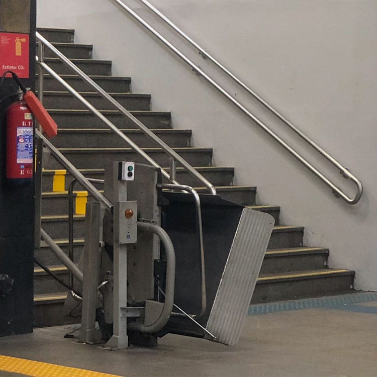 Stair lift for station access.