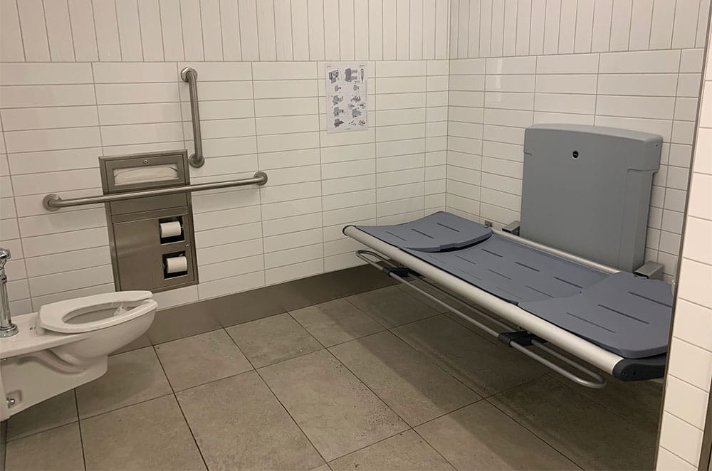 Adult changing table at Seattle Airport.