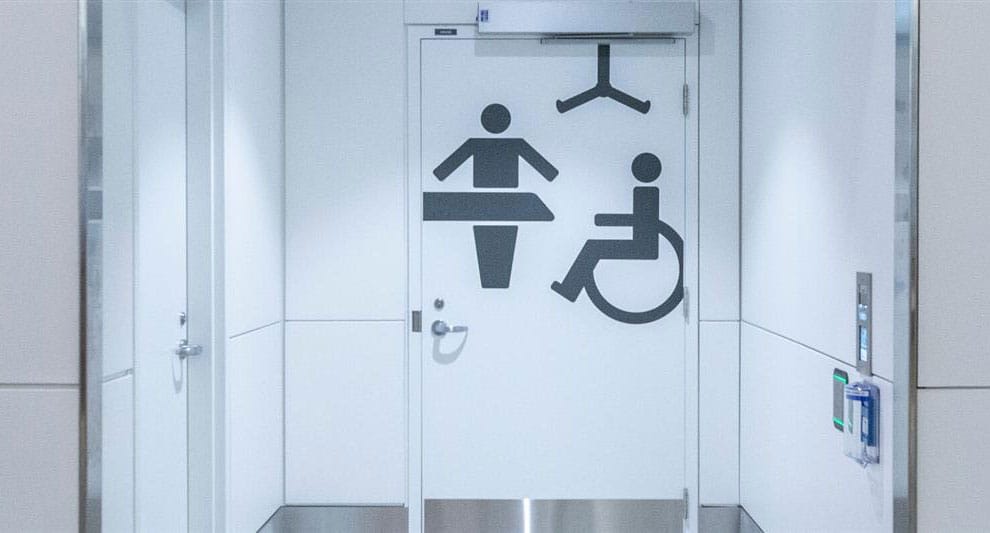 Door to Changing Places toilet. | Photo courtesy Toronto Pearson International Airport.