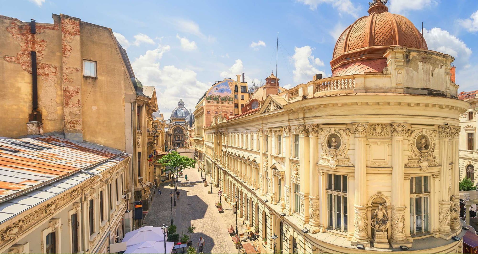 Bucharest, Romania skyline.