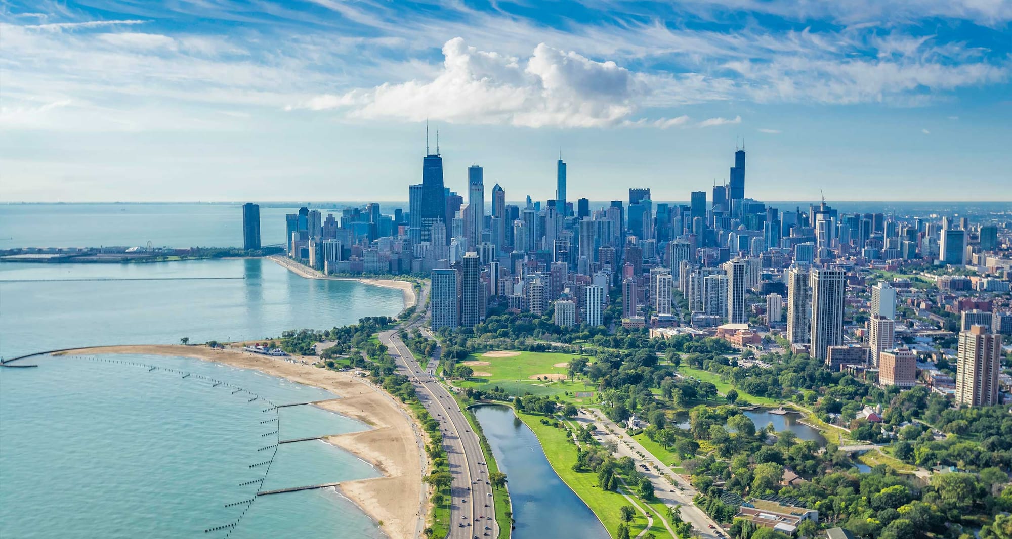 Chicago, Illinois skyline.