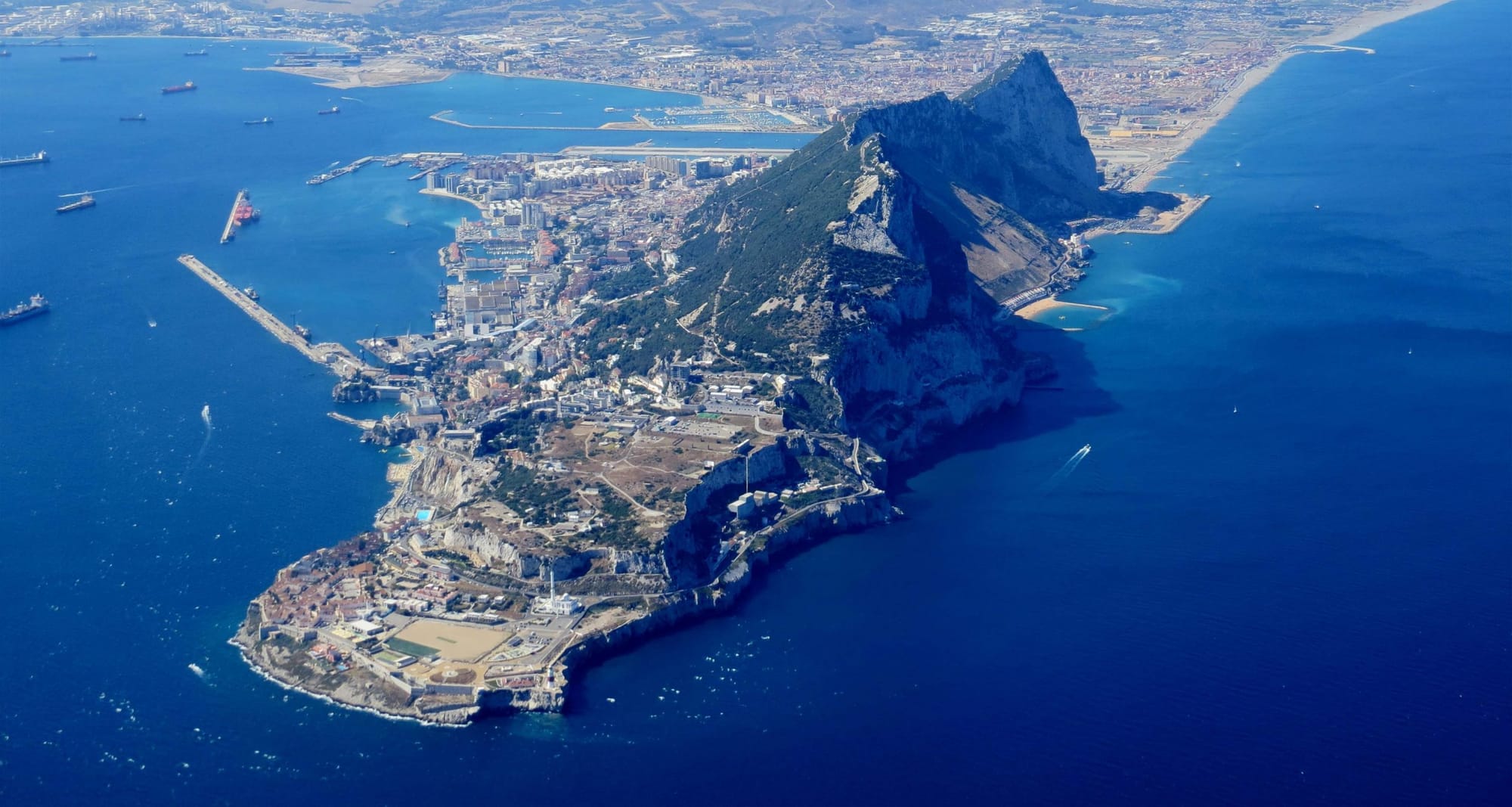 Aerial view of Gibraltar