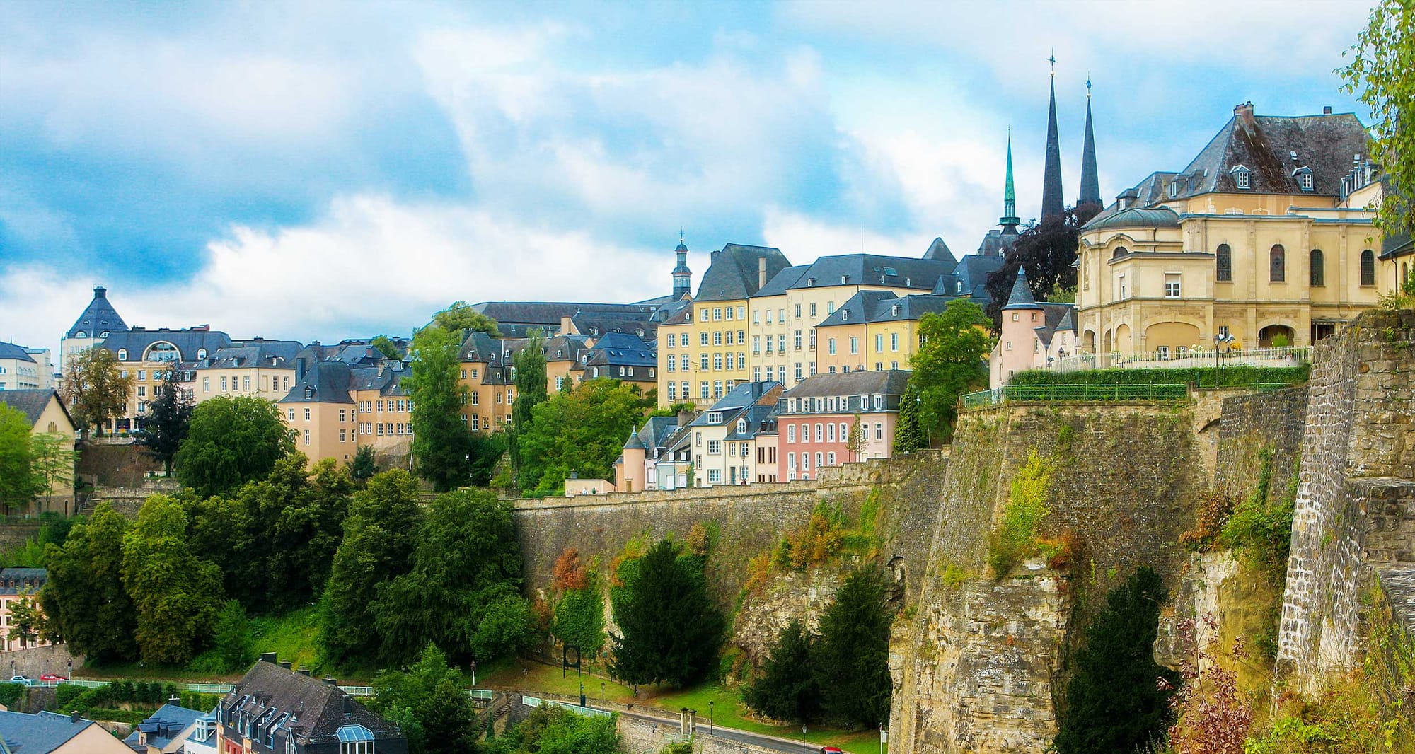 Luxembourg skyline.