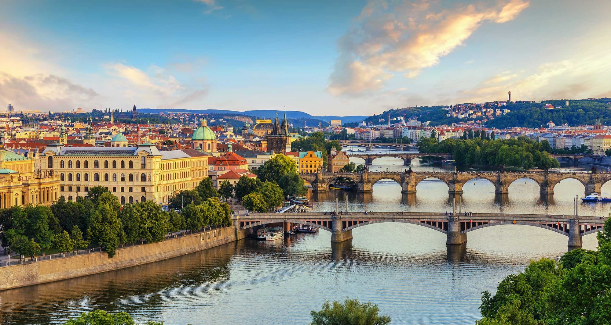 Prague, Czech Republic skyline.