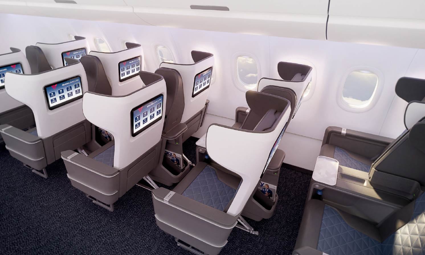 Delta's new domestic first class seat.