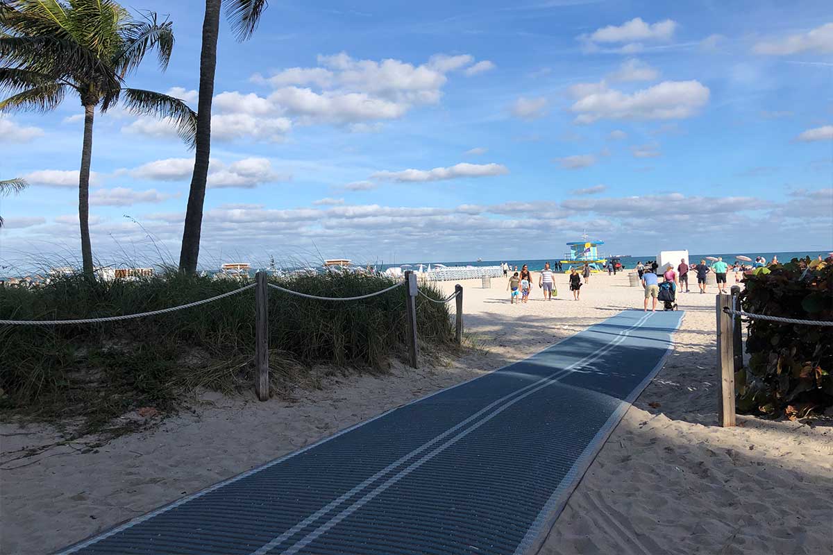 Beach access mat.