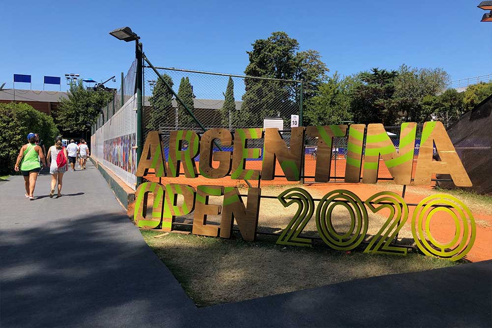 Argentina Open marquee sign.