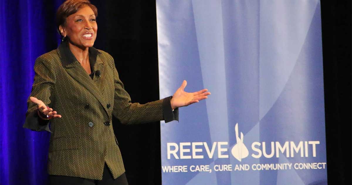 Robin Roberts addressing Reeve Summit 2020.