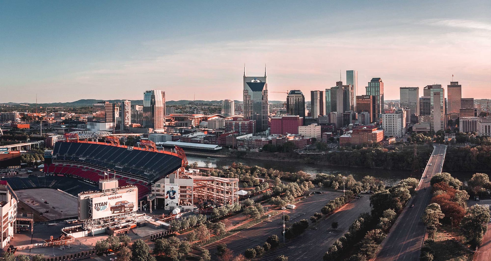 Nashville city skyline.