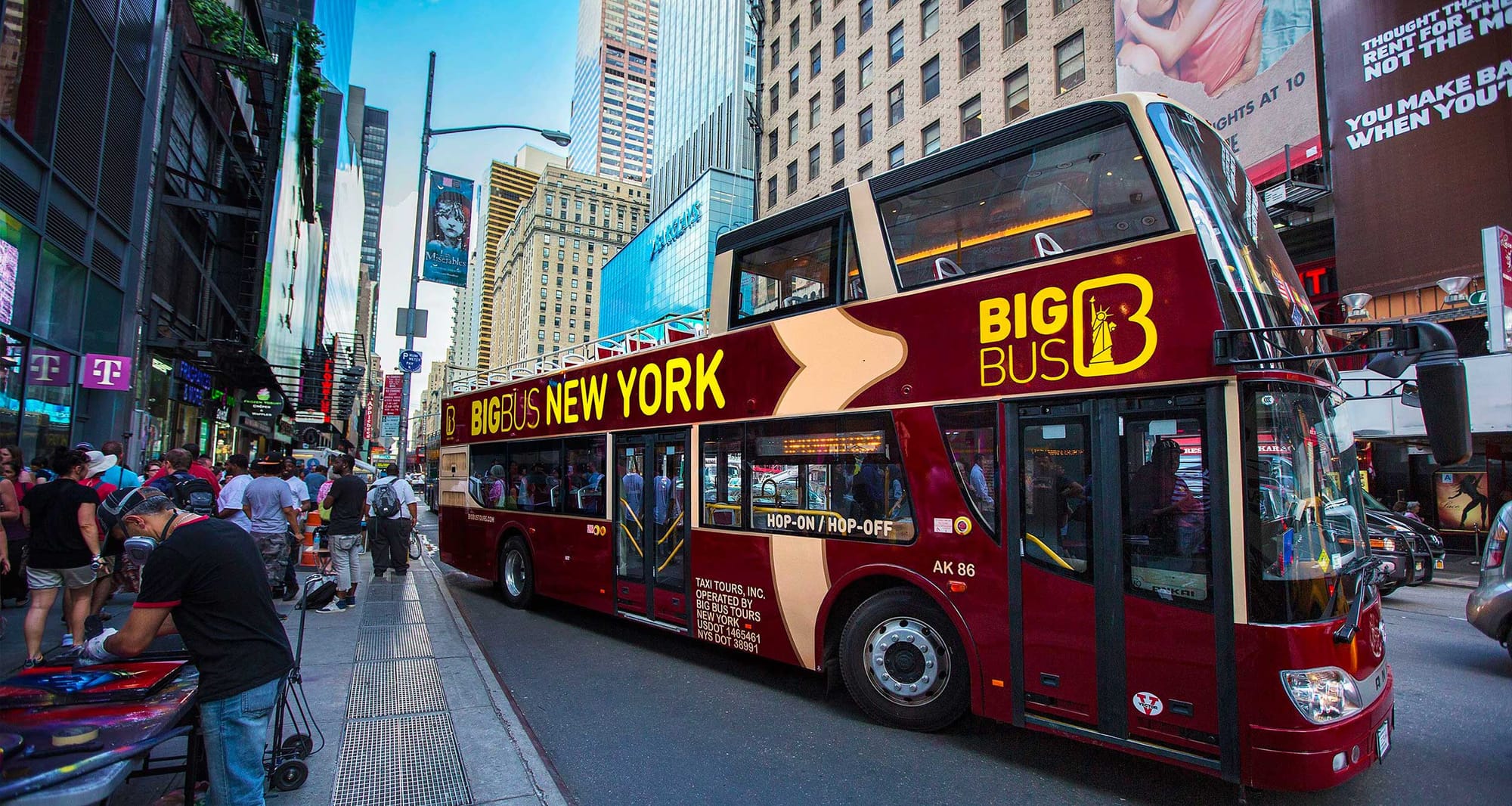 Tourist bus in New York City.