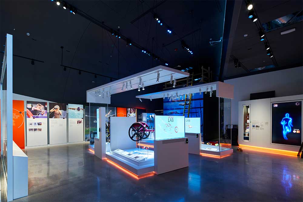 Exhibit gallery at museum.