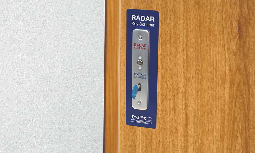 RADAR Key inserted into door lock.