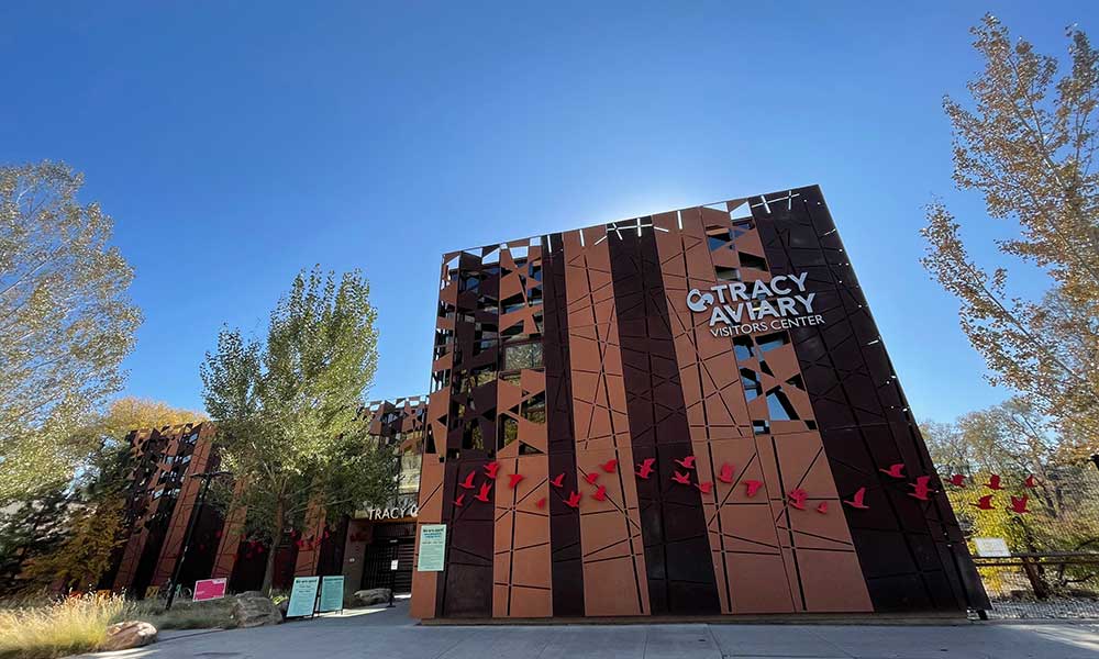 Aviary main building and entrance.