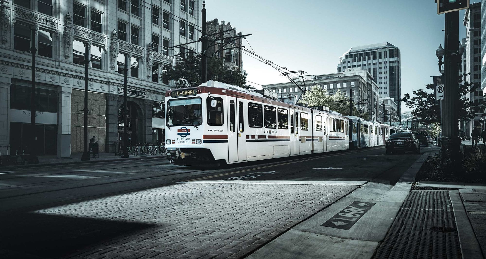 Light rail train in Salt Lake City.