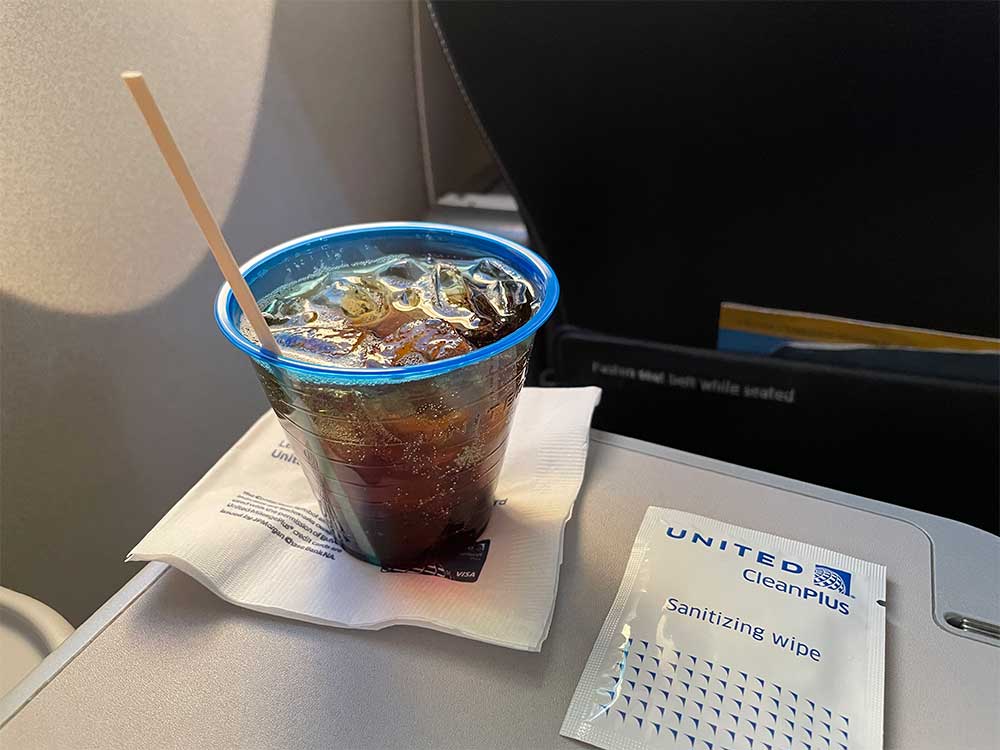 Cocktail on United Airlines.