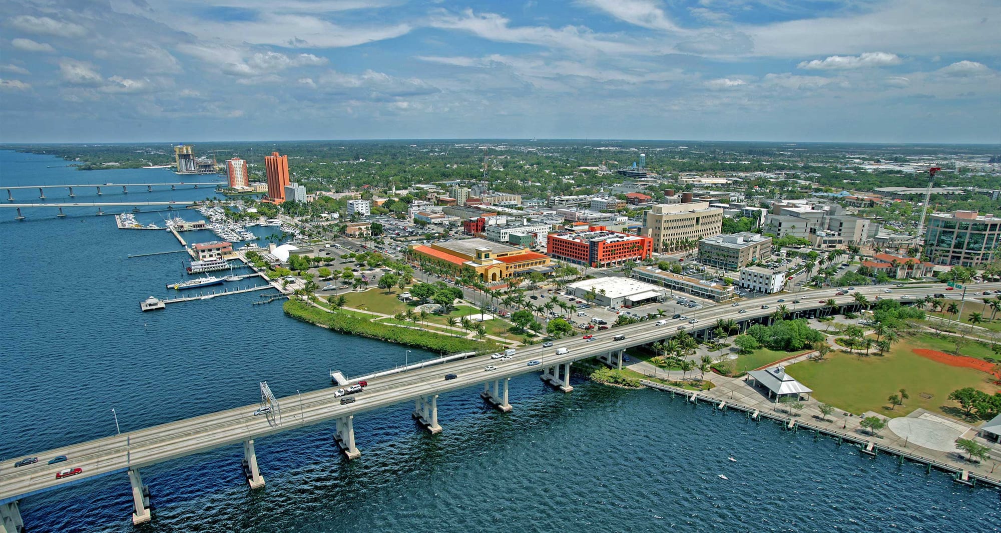 Fort Myers waterfront skyline.