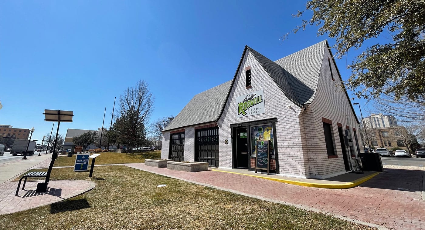 Exterior of the Roswell Visitor Center.