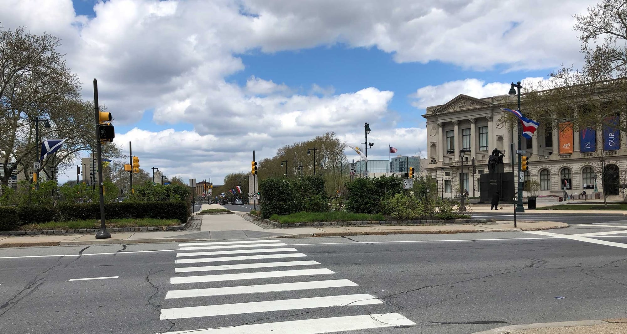 Philadelphia sidewalks are wheelchair accessible.