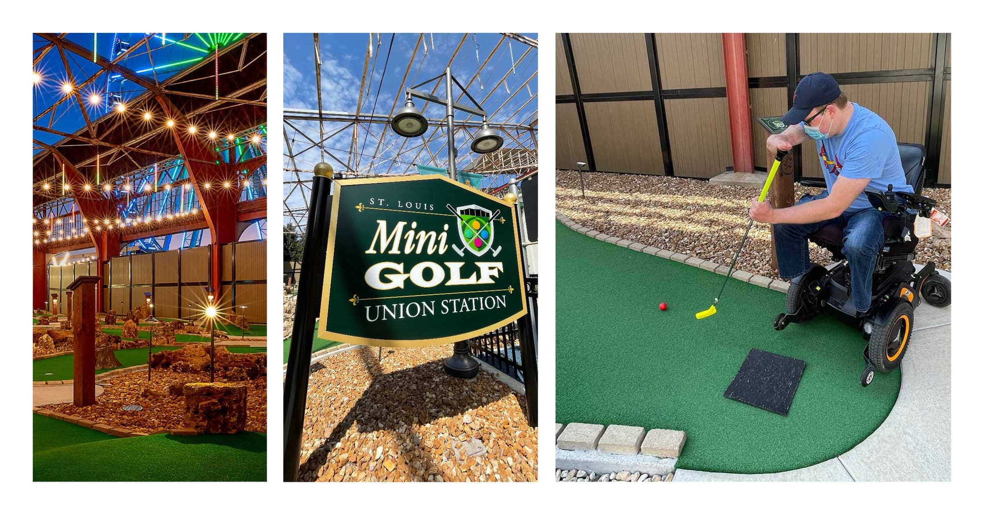 Wheelchair accessible miniature golf course.