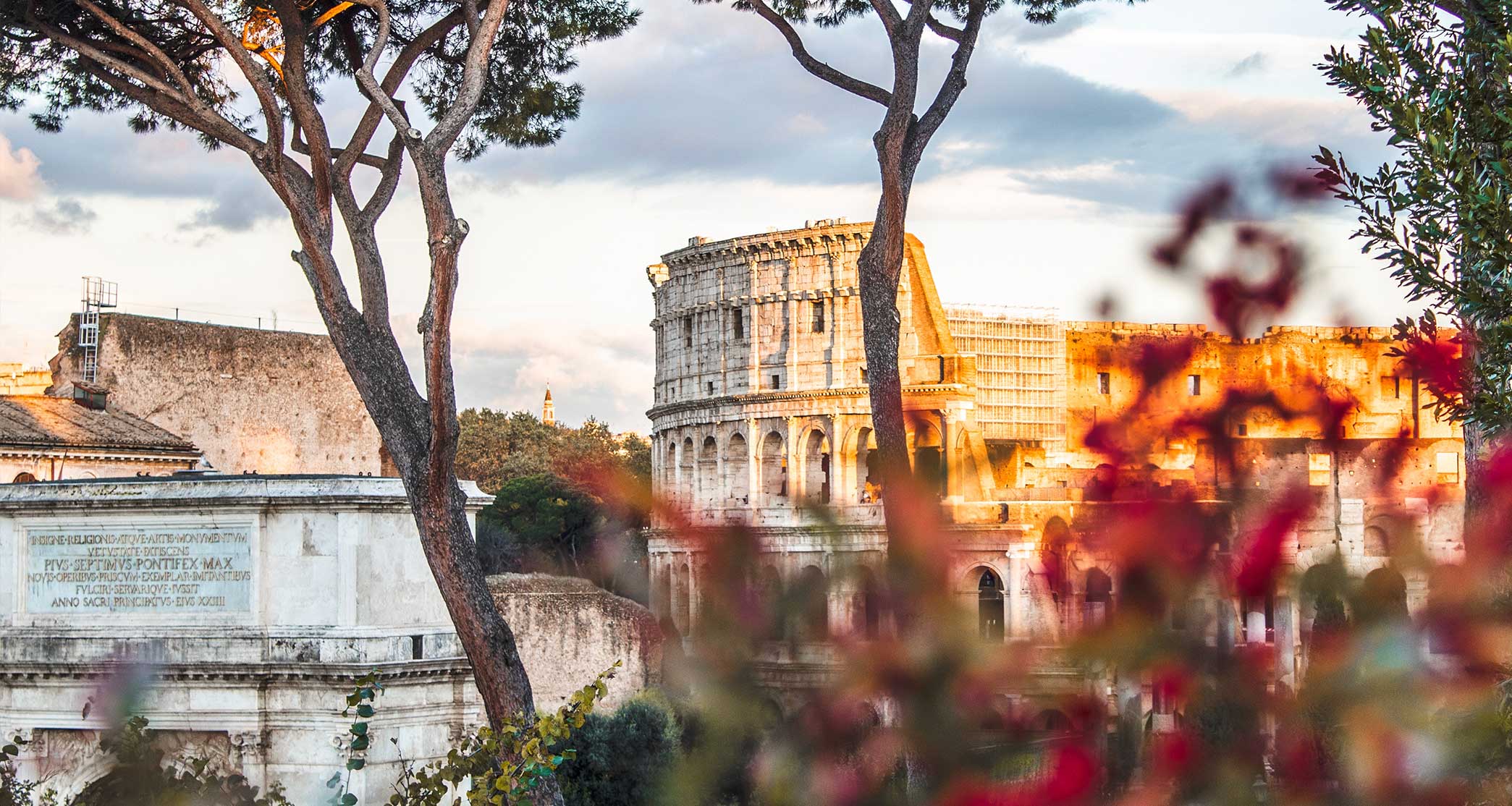 Skyline of Rome, Italy.