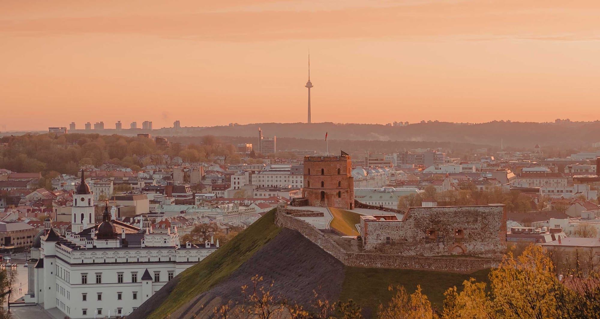 Vilnius city skyline.