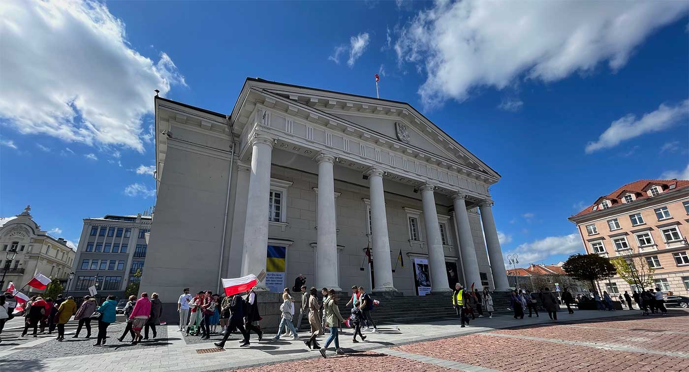 City town hall on main square.