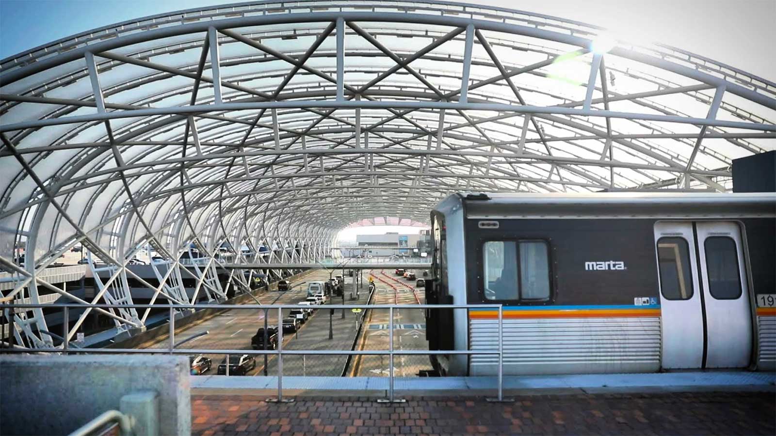 Train at Atlanta Airport Station.