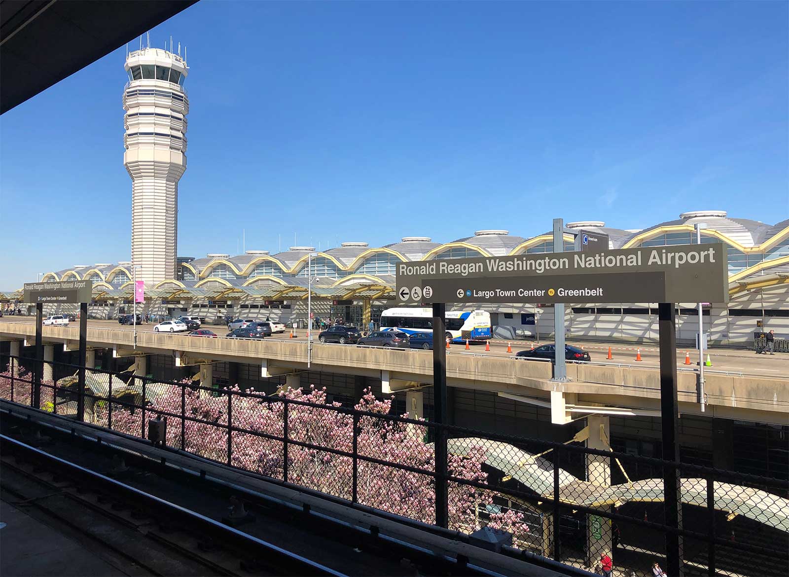 Metro station at Washington National Airport.