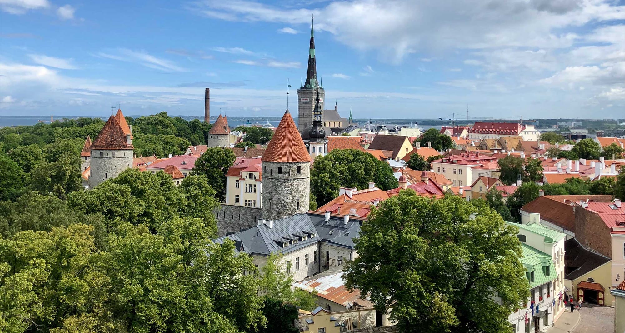 Tallinn city skyline.