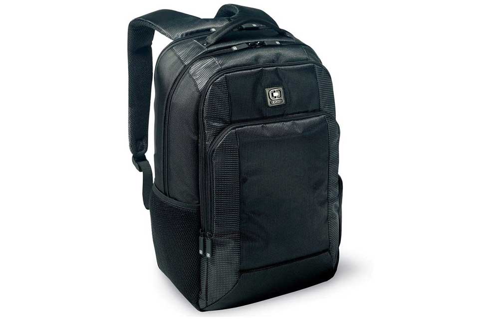 Black backpack.