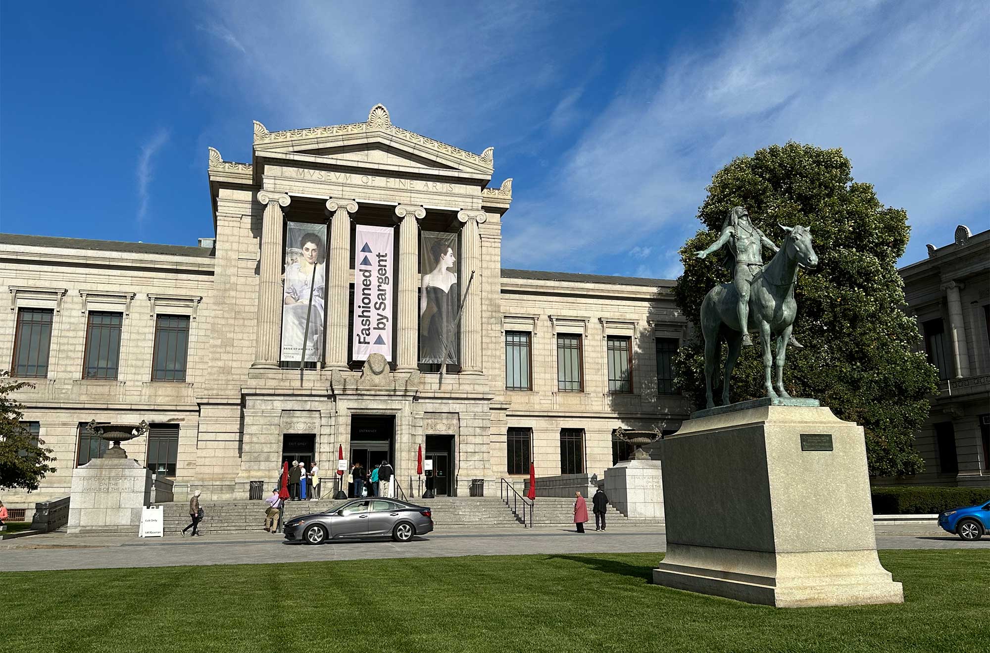 Exterior of the Museum of Fine Arts.