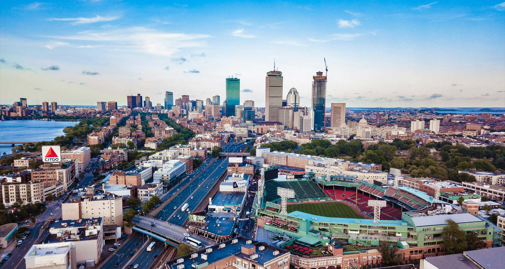 Boston city skyline.