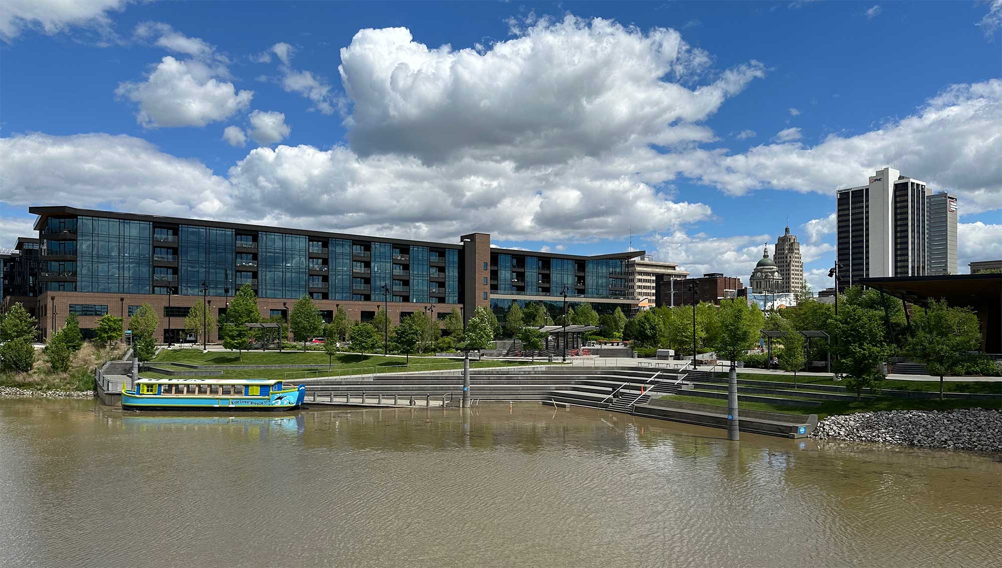 Park seen from across the river.